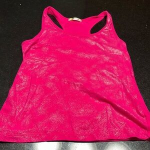 Hot pink tank top by Lovejoy looks like litter on the front